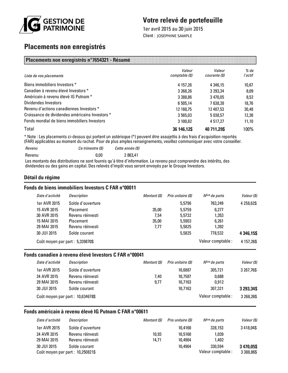 Non-Registered Investments