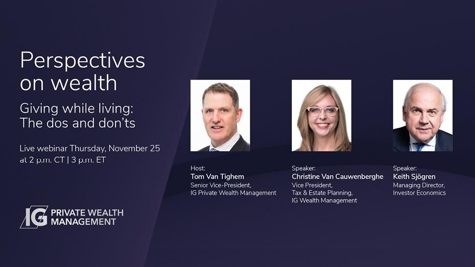 Giving while Living – webinaire exclusif en direct (en anglais)